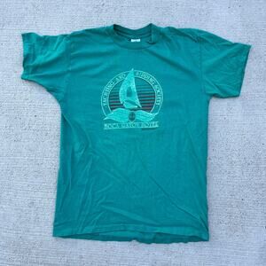 Vintage Teal Boca Raton Resort Wear T-shirt Size Large